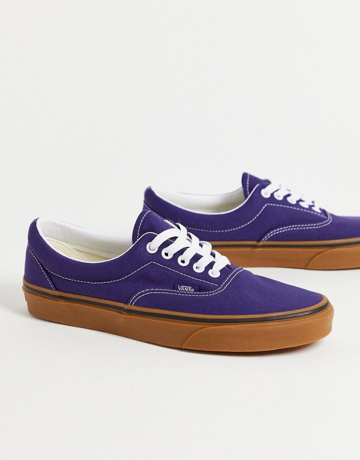Vans Era Gum Sole Sneakers In Blue-blues