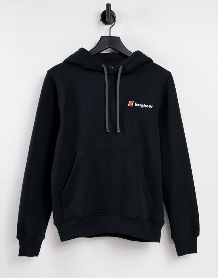 Berghaus Heritage Small Logo Hoodie In Black