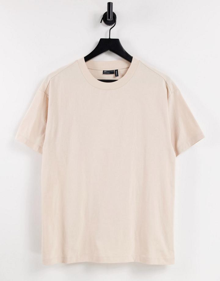 Asos Design Ultimate Oversized T-shirt In Stone-neutral