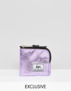 Hype Exclusive Coin Purse In Metallic Baby Pink - Pink