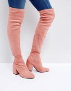 Raid Kola Over The Knee Boots - Pink