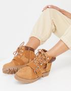 Asos Design Angelo Lace Up Hiker Boots In Sand-neutral