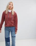 B.young Velvet Hoodie - Pink