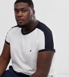 French Connection Plus Shoulder Cut Out T-shirt-navy