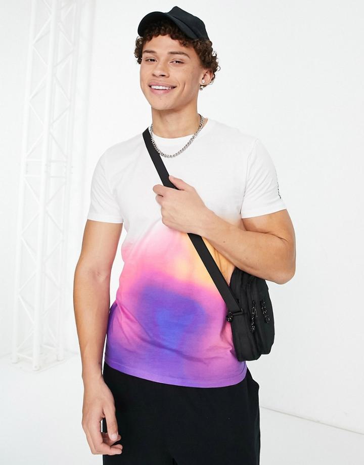 Hollister Sleeve Logo Cloud Wash T-shirt In Pink