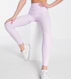 South Beach Ribbed High Waist Leggings In Lilac-purple