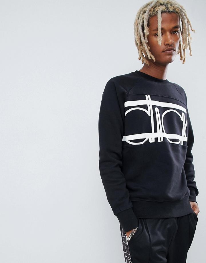 Diadora Sweatshirt With Spectra Bold Logo In Black - Black