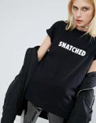Asos T-shirt With Snatched Print - Black