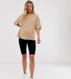 Asos Design Maternity Over The Bump Basic Legging Shorts - Black