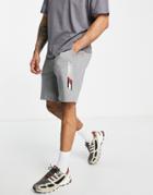 Tommy Hilfiger Performance Essentials Logo Sweat Shorts In Gray Heather