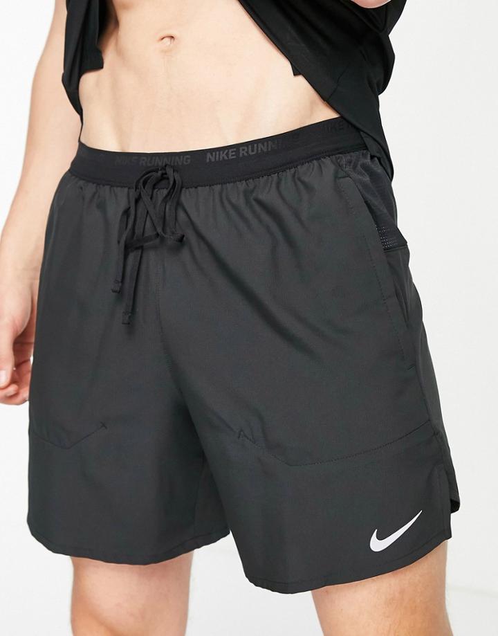 Nike Running Dri-fit Stride 2-in-1 7-inch Shorts In Black