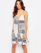 Vila Patchwork Print Cami Dress - Multi