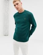 Farah Rotterdam Ribbed Sweater In Green - Green