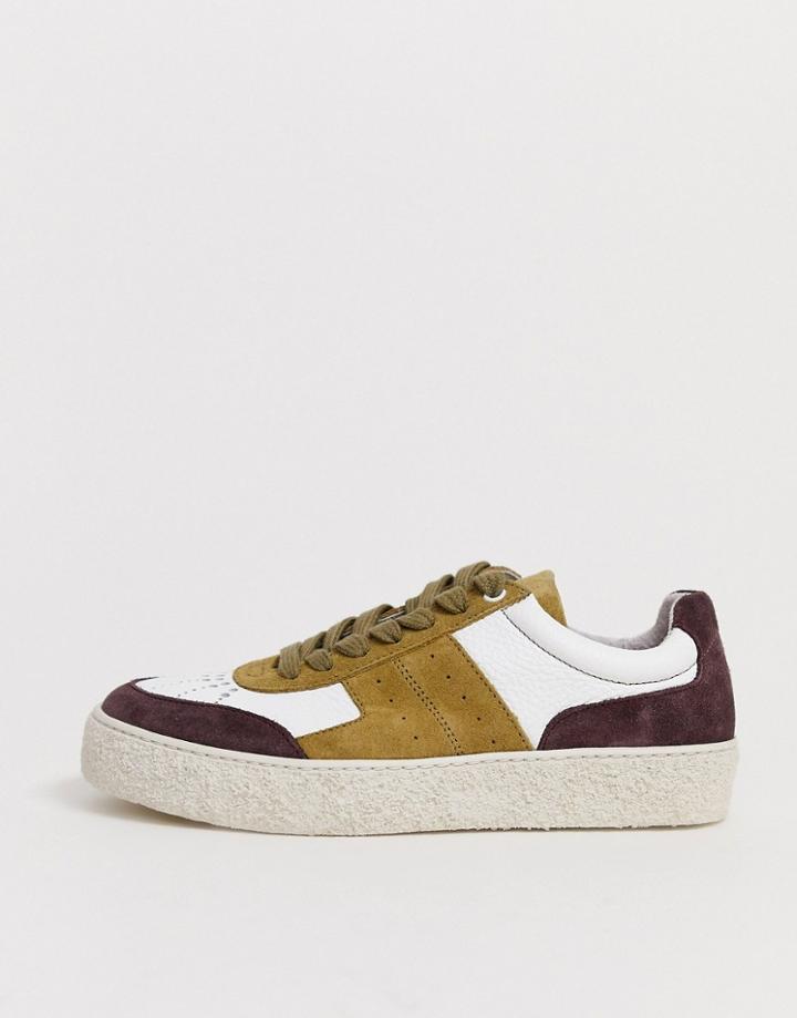 Selected Femme Suede Color Block Sneakers