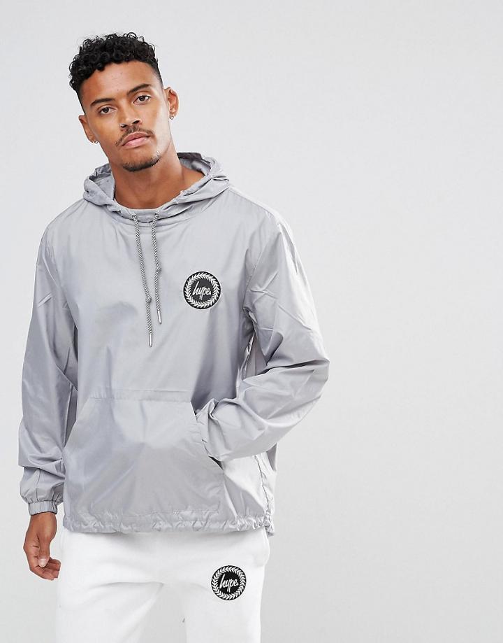 Hype Overhead Windbreaker In Gray - Gray