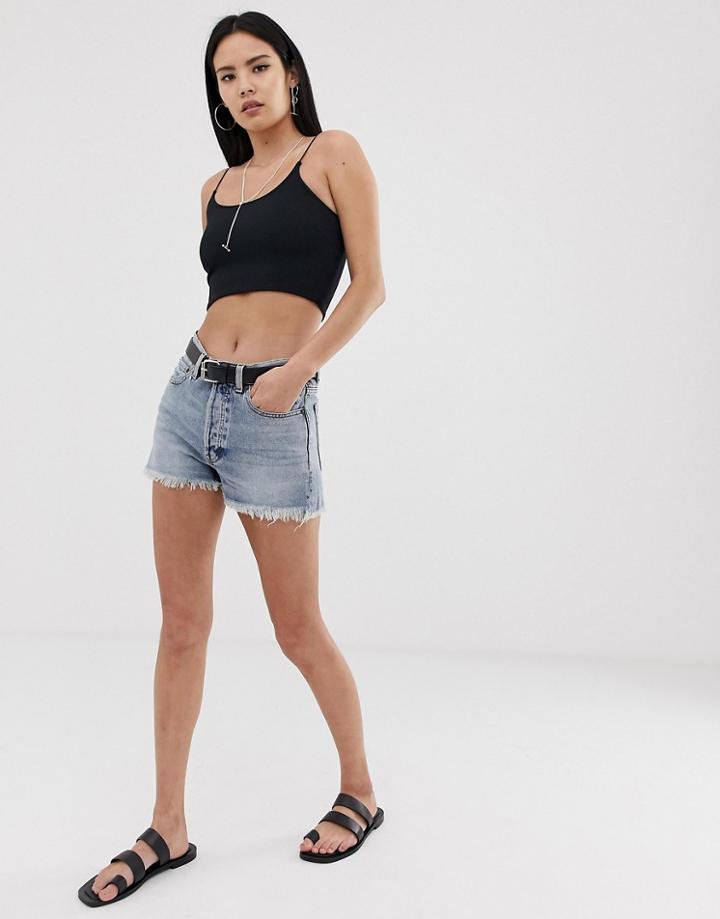 Cheap Monday Sound Boyfriend Shorts - Blue