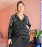 Asos Design Curve Embellished Blazer Mini Dress In Black