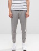 Selected Homme Smart Tapered Trousers In Dogstooth With Turn Up - Brown