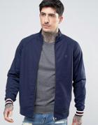 Pretty Green Forston Tricot Track Top Slim Fit In Navy - Navy