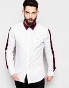 Farah Shirt With Sleeve Print Slim Fit - Dark Rose
