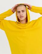 Asos Design Oversized Lightweight Hoodie With Double Layer Sleeve In Yellow