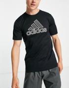 Adidas Training Large Logo T-shirt In Black