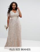 Lovedrobe Luxe Sequin All Over Maxi Dress - Gray