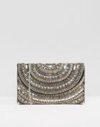 Little Mistress Beaded Embellished Clutch Bag - Black