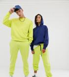 Collusion Unisex Jogger In Neon Green - Green