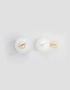 Cara Ny Pearl Double Earrings - Gold
