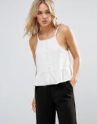 Neon Rose Cami Relax Frill - White