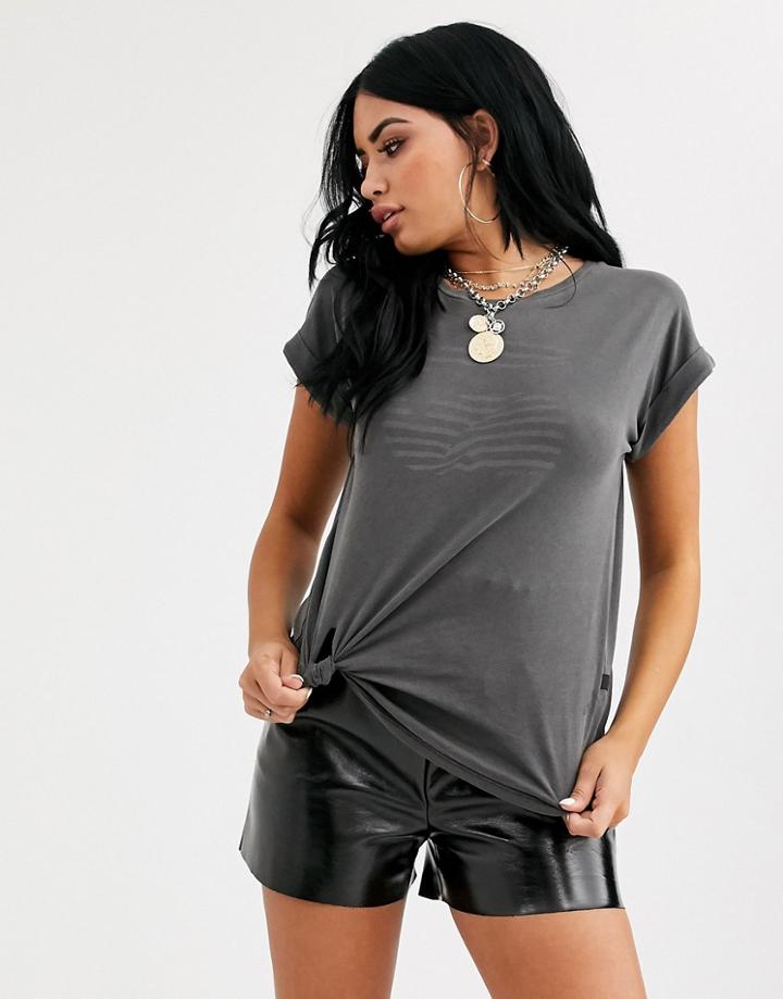 G-star Stripe Drapey T-shirt - Gray