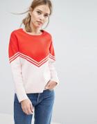 Selected Femme Graphic Sweater - Red