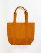 Asos Design Heavyweight Canvas Tote Bag In Brown
