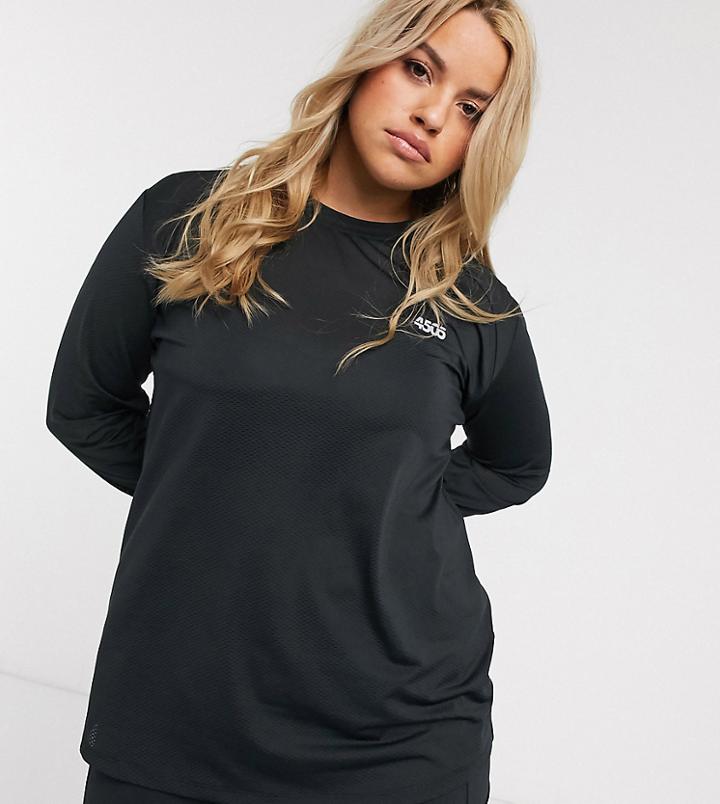 Asos 4505 Curve Icon Long Sleeve Run Top-black