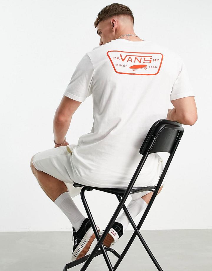 Vans Full Patch Back Print T-shirt In White