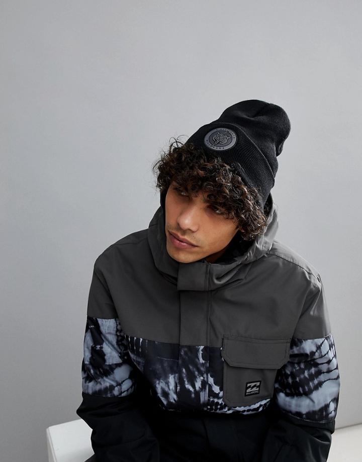 Billabong Disaster Bode Logo Beanie In Black - Black