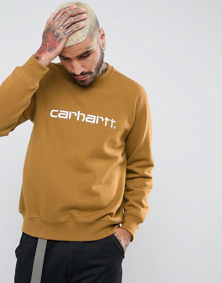 Carhartt Wip Sweatshirt Loose Fit - Brown