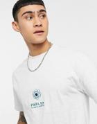 Parlez Atom Embroidered T-shirt In Gray-grey