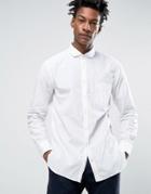 Boss Orange By Hugo Boss Poplin Shirt Slim Fit In White - White