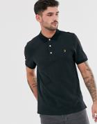 Farah Blanes Pique Polo In Black