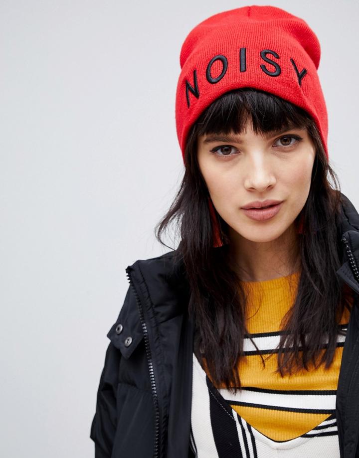 Noisy May Logo Beanie - Red