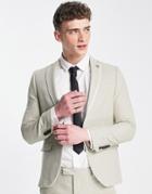 Twisted Tailor Wair Skinny Fit Suit Jacket In Sage Green