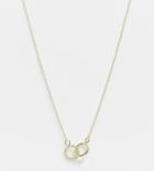 Kingsley Ryan Necklace In Sterling Silver Gold Plate With Double Circle Pendant