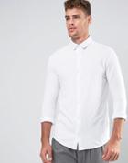 Jack & Jones Premium Slim Shirt In Pique - White