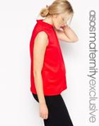 Asos Maternity Sleeveless Top With High Neck - Red