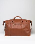 Sandqvist Jordan Leather Carryall Bag In Brown - Black