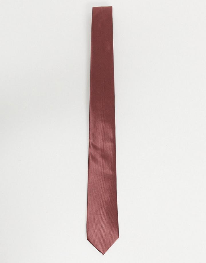 Gianni Feraud Plain Satin Tie In Red