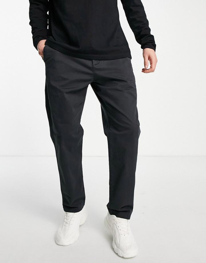 Abercrombie & Fitch 90s Prep Pull On Loose Chinos In Black