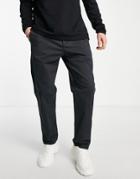Abercrombie & Fitch 90s Prep Pull On Loose Chinos In Black